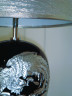 Настольная лампа с абажуром 540-045, высота 79 см ширина 26 см Керамика черный/серебро ткань серебро(Ск)