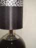 Настольная лампа с абажуром 720-087, высота 75 см ширина 15 см Керамика черный/ткань (Ск)