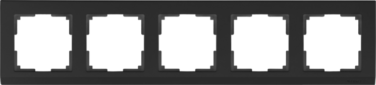 Рамка на 5 постов черный Werkel W0051808 (WL04-Frame-05-black Stark)