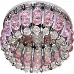 Светильник точечный встраиваемый Feron CD2119 G9 розовый/прозрачный хрусталь, хром(Ск)