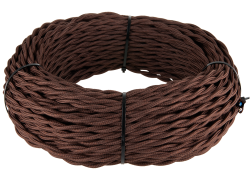 Ретро кабель витой  2х2,5 коричневый Werkel W6452614
