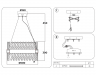 Хрустальный подвесной светодиодный светильник Ambrella Light TR5309 GD/CL золото/прозрачный 100W D500*750 (Без ПДУ) 3000-6400К